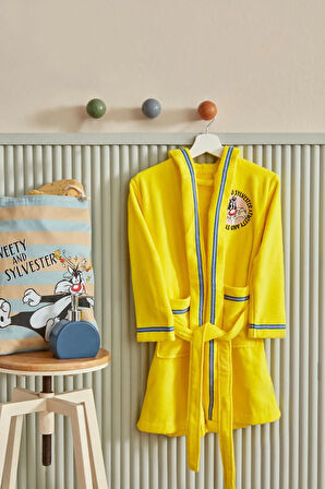 Karaca Home Looney Tunes Tweety Kapüşonlu Bornoz 4/6 Yaş