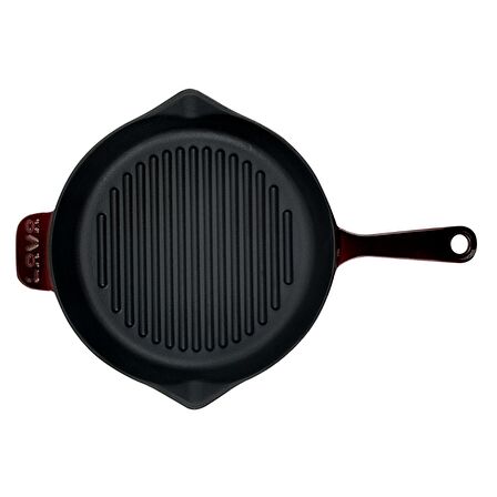 Lava 28 cm Yanmaz/Yapışmaz Döküm Izgara Tavası