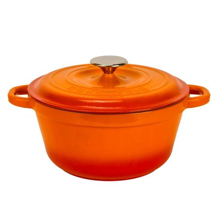 Lava Döküm Yuvarlak Tencere (Ø)24 cm. Turuncu