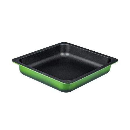 Lava Döküm GN 2/3 Gastronorm Küvet, İç Renk Siyah, Ölçü 35x32cm - Yeşil