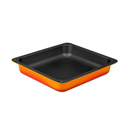 Lava Döküm GN 2/3 Gastronorm Küvet, İç Renk Siyah, Ölçü 35x32cm - Turuncu