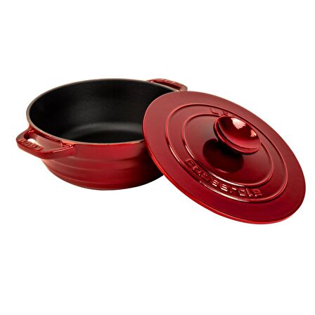 Lava Döküm Yuvarlak Tencere Döküm Demir Kapak Experience Majolik Serisi Çap(Ø)28cm