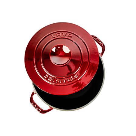 Lava Döküm Yuvarlak Tencere Döküm Demir Kapak Experience Majolik Serisi Çap(Ø)28cm