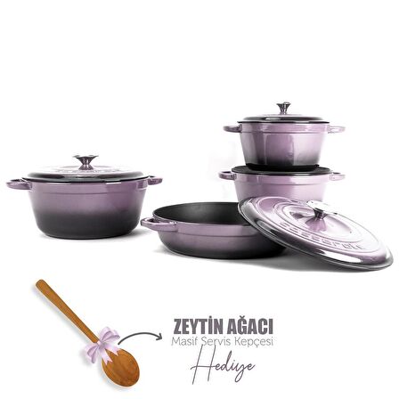 Lava Döküm 4X New Heritage Serisi Döküm Demir Tencere Seti
