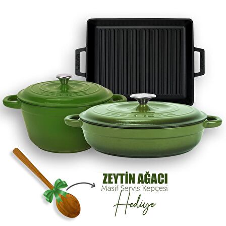 Lava Döküm 6X New Heritage Serisi Döküm Demir Tencere Tava Çeyiz Seti