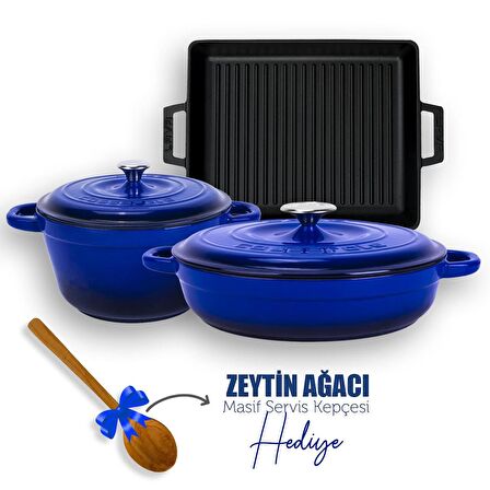 Lava Döküm 6X New Heritage Serisi Döküm Demir Tencere Tava Çeyiz Seti
