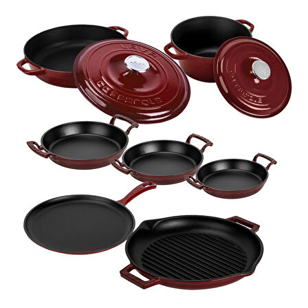 LAVA Bordo Döküm Set – Göz Alıcı Renk, Uzun Ömürlü Döküm Kalitesi