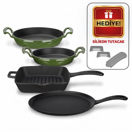 LAVA Döküm Kahvaltı Seti 4'lü Kahvaltı Ustası Set 1
