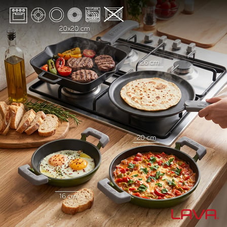 LAVA Döküm Kahvaltı Seti 4'lü Kahvaltı Ustası Set 1