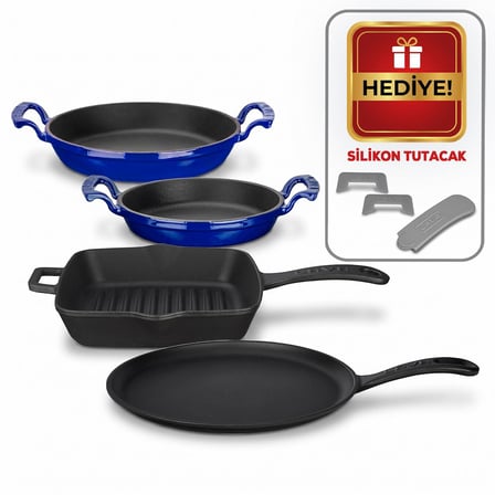 LAVA Döküm Kahvaltı Seti 4'lü Kahvaltı Ustası Set 1