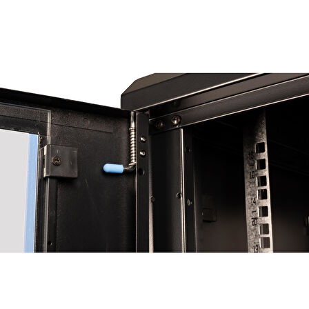 LANDE - 15U 19" Duvar Tipi Rack Kabinet – Genişlik: 600 mm | Derinlik: 450 mm – Siyah (Demonte)