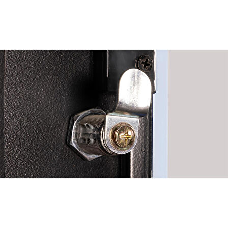 LANDE - 12U 19" Duvar Tipi Rack Kabinet – Genişlik: 600 mm | Derinlik: 600 mm – Siyah (Demonte)