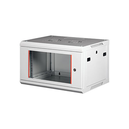 LANDE - 6U 19" Duvar Tipi Rack Kabinet – Genişlik: 600 mm | Derinlik: 450 mm – Açık Gri