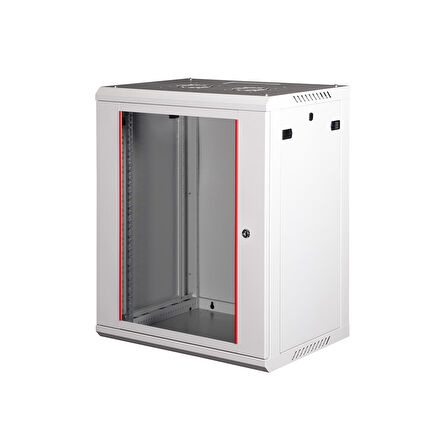 LANDE - 15U 19" Duvar Tipi Rack Kabinet – Genişlik: 600 mm | Derinlik: 450 mm – Açık Gri