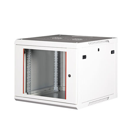 LANDE - 9U 19" Duvar Tipi Rack Kabinet – Genişlik: 600 mm | Derinlik: 600 mm – Açık Gri