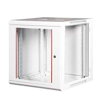 LANDE - 12U 19" Duvar Tipi Rack Kabinet – Genişlik: 600 mm | Derinlik: 600 mm – Açık Gri