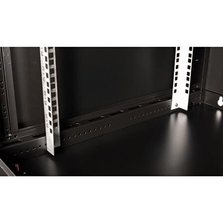 LANDE - 6U 19" Duvar Tipi Rack Kabinet – Genişlik: 600 mm | Derinlik: 600 mm – Siyah