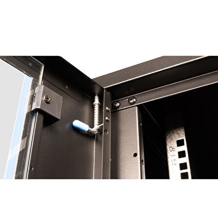 LANDE - 6U 19" Duvar Tipi Rack Kabinet – Genişlik: 600 mm | Derinlik: 600 mm – Siyah