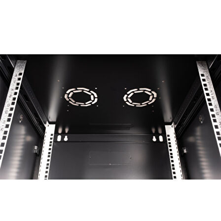 LANDE - 15U 19" Duvar Tipi Rack Kabinet – Genişlik: 600 mm | Derinlik: 600 mm – Siyah