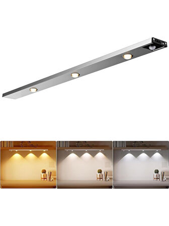 CM 3 Renkli Dekoratif Sensörlü ve Şarjlı LED Aydınlatma 400x35x10mm