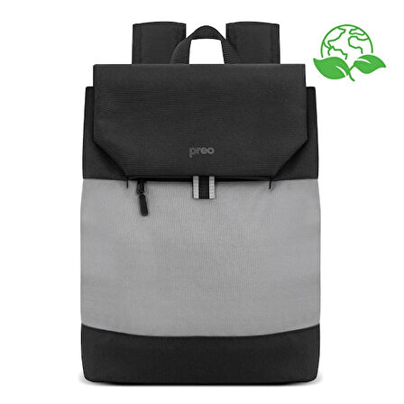 Preo Mcs-1301 14.1" " Mycase Eco Günlük Siyah Gri Sırt Çantası