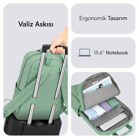 Mack Mce-1525 15.6 Nova Eco Notebook Sırt Çantası Yeşil