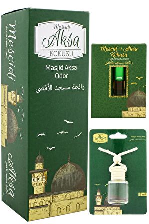 Mescidi Aksa Kokusu 400ml Sprey Ve Mescidi Aksa Kokusu 8 Ml Araba Kokusu Cam Şişe Ve Mescidi Aksa Alkolsüz Esans 3Ml