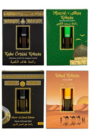 Kabe Örtüsü Kokusu Mescidi Aksa kokusu Hacerül Esved Kokusu ve Uhud kokusu Alkolsüz Esans 3ml