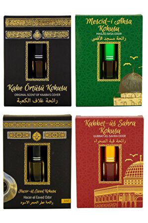 Kabe Örtüsü Kokusu Mescidi Aksa kokusu Hacerül Esved Kokusu ve Kubbetül Sahra kokusu Alkolsüz Esans 3ml