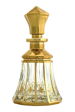 Parfüm Esans Cam Şişesi Gold Boş Esans Cam Şişesi Dekorotif Vitrin Şişesi 150 Ml. X003-150ML-1