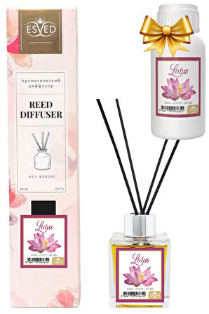 Nilüfer Kokusu 100 Ml Çubuklu Oda Kokusu Yedek Dolum Şişesi Hediyeli