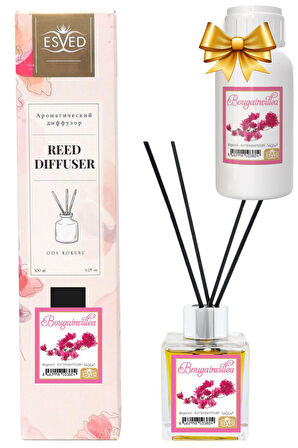 Begonvil Çiçeği Kokusu 100 Ml Çubuklu Oda Kokusu Yedek Dolum Şişesi Hediyeli