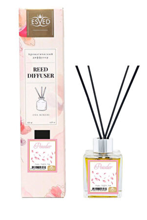 Pudra Kokusu 100 Ml Çubuklu Oda Kokusu Yedek Dolum Şişesi Hediyeli