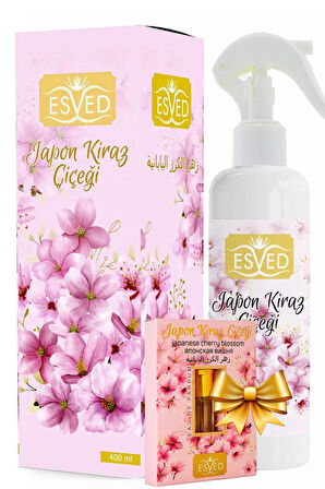 Japon Kiraz Çiçeği Kokusu Sprey 400 Ml. Japon Kiraz Çiçeği Kokusu Parfüm Esansı 3Ml. Hediyeli