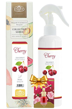 Kiraz Kokusu Sprey 400Ml. Kiraz Kokusu Araba Kokusu 8Ml. Hediyeli