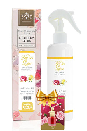 Zambak Nilüfer Kokusu Sprey 400Ml. Gül Araba Kokusu 8Ml. Hediyeli