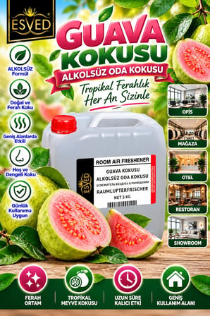 Guava Kokusu Alkolsüz Ofis Ve işyeri Kokusu 5 Litre