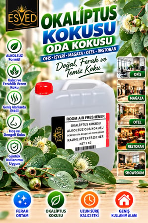 Okaliptus Kokusu Alkolsüz Ofis Ve işyeri Kokusu 5 Litre