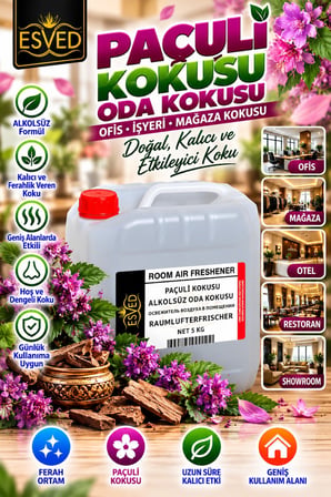 Paçuli Kokusu Alkolsüz Ofis Ve işyeri Kokusu 5 Litre