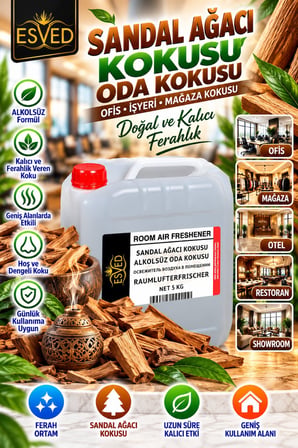 Sandal Ağacı Kokusu Alkolsüz Ofis Ve işyeri Kokusu 5 Litre