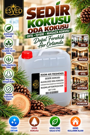 Sedir Kokusu Alkolsüz Ofis Ve işyeri Kokusu 5 Litre