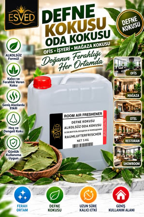 Defne Kokusu Alkolsüz Ofis Ve işyeri Kokusu 5 Litre