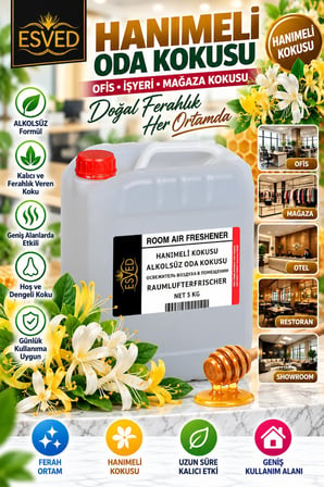 Hanımeli Kokusu Kokusu Alkolsüz Ofis Ve işyeri Kokusu 5 Litre