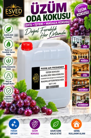 Üzüm Kokusu Alkolsüz Ofis Ve işyeri Kokusu 5 Litre