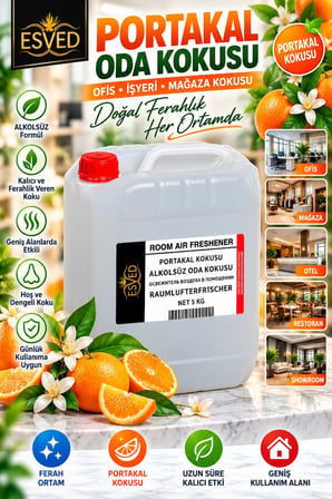Portakal Kokusu Alkolsüz Ofis Ve işyeri Kokusu 5 Litre