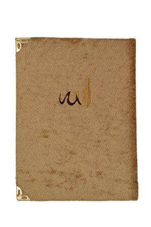 Kadife Kaplı Yasin Kitabı Çanta Boy 12 cm x 17 cm 80 Sayfa 10 Adet Gold Renk