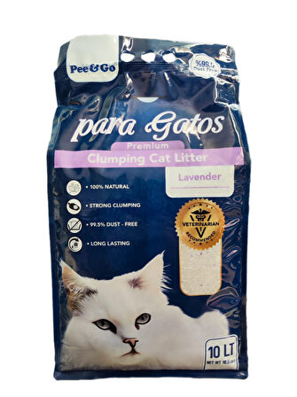 Pee&Go Clumping Cat Litter Lavender (Lavanata Kokulu)