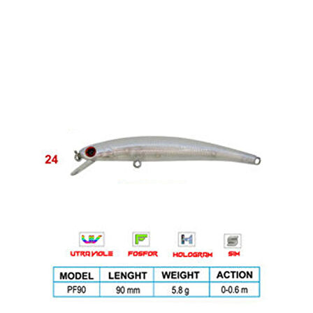 Wily LEGEND CL:24 90mm 5,8gr 0-0,6m Suni Balık