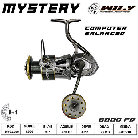 Wily Mystery 6000 Olta Makinası 9+1 bb