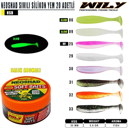 Wily Neoshad Sıvılı Silikon 50 mm 20 Adetli - 25